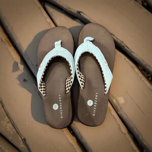 Sanuk Women's Sandals - Light Blue and Brown
